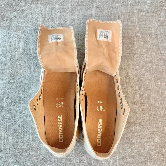 Converse CTAS Lux Mid Hidden Wedge Ivory Peached Canvas Womens Sneaker 8 - Picture 7 of 13